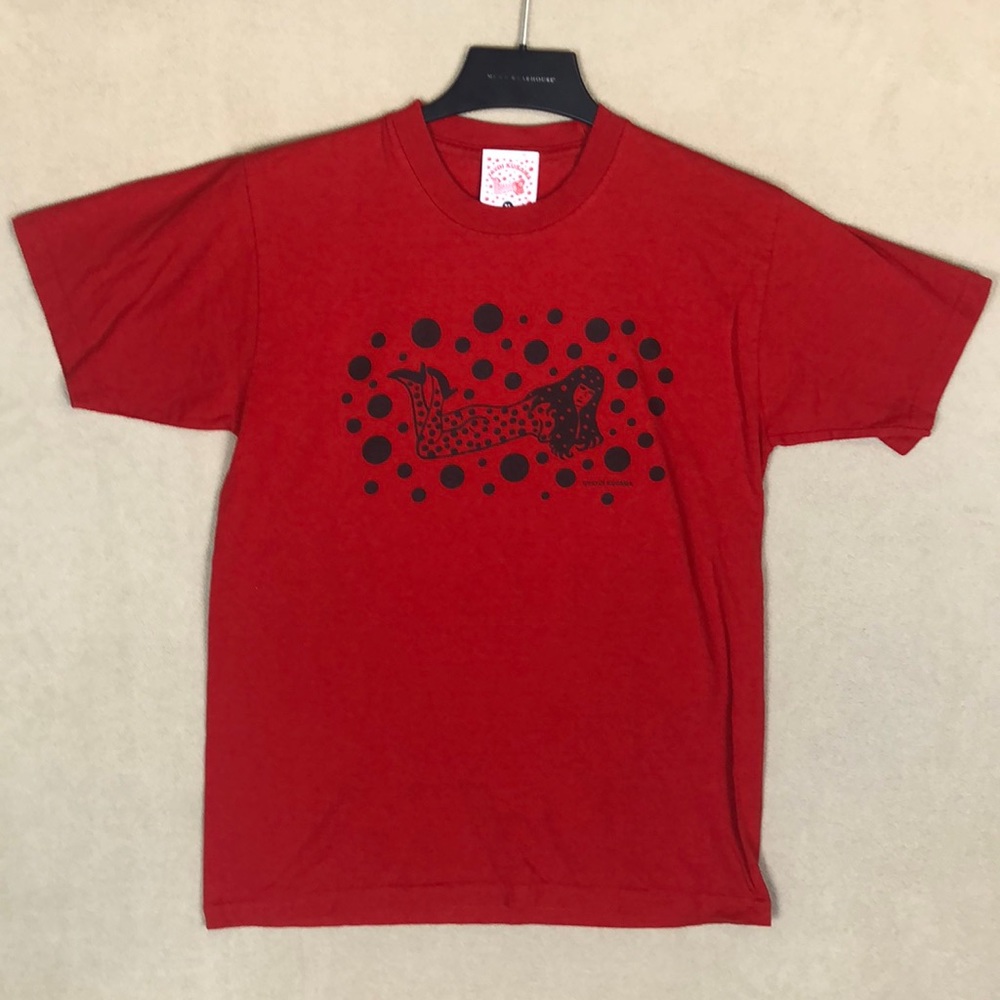 Yayoi Kusama Polka Dot Red Short Sleeve Relax Fit Round Neck Shirt‎ Men’s size M